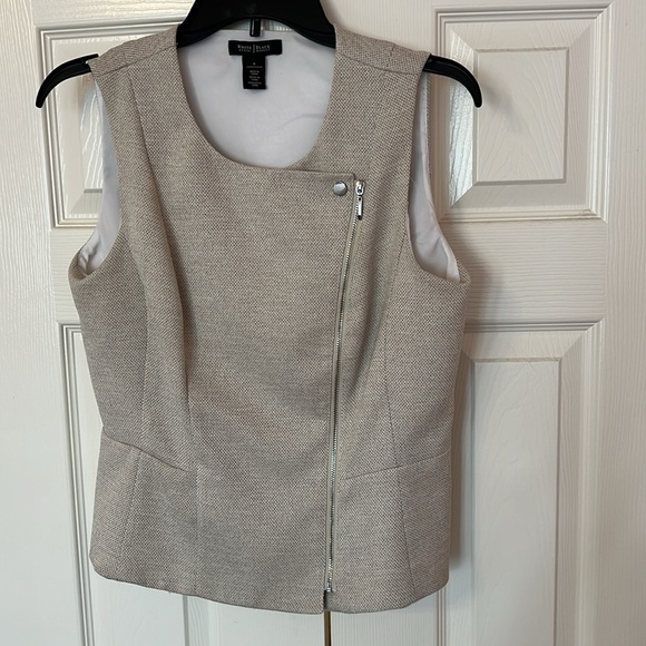 WHBM Tweed Vest with Asymmetrical Zipper - Picture 2 of 5